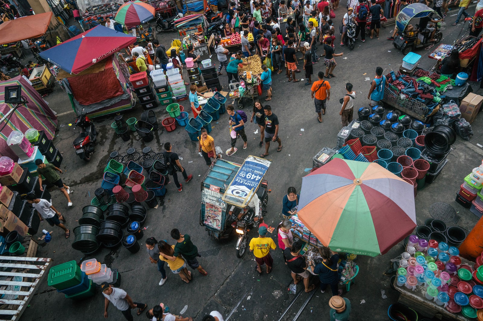 Divisoria 市場人群航拍