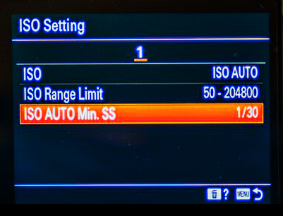 ISO setting